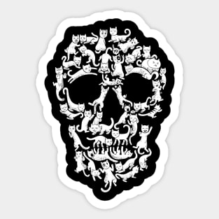 Catskull Black Sticker